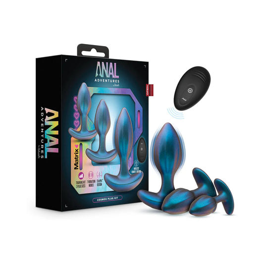 Blush - Anal Adventures Matrix Cosmos Plug Kit - Lunar Blue