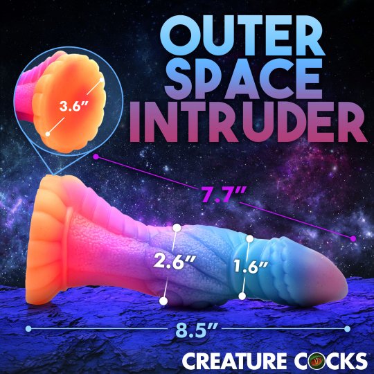 Creature Cocks - Galactic Cock Alien Creature - Glow-in-the-Dark Silicone Dildo