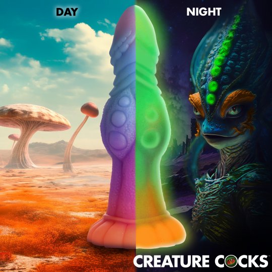 Creature Cocks - Galactic Cock Alien Creature - Glow-in-the-Dark Silicone Dildo