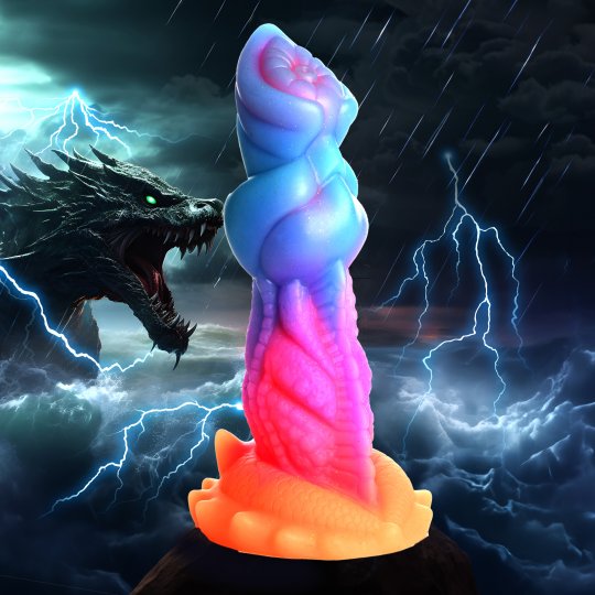 Creature Cocks - Aqua-Cock Glow-In-The-Dark Silicone Dildo