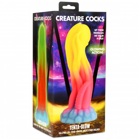 Creature Cocks - Tenta-Glow Glow-In-The-Dark Silicone Dildo