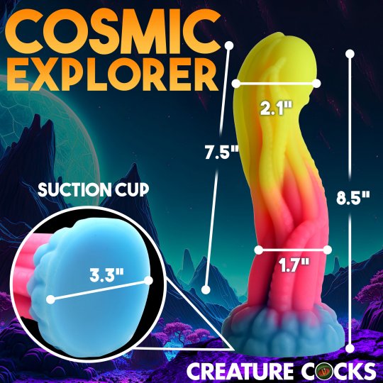 Creature Cocks - Tenta-Glow Glow-In-The-Dark Silicone Dildo