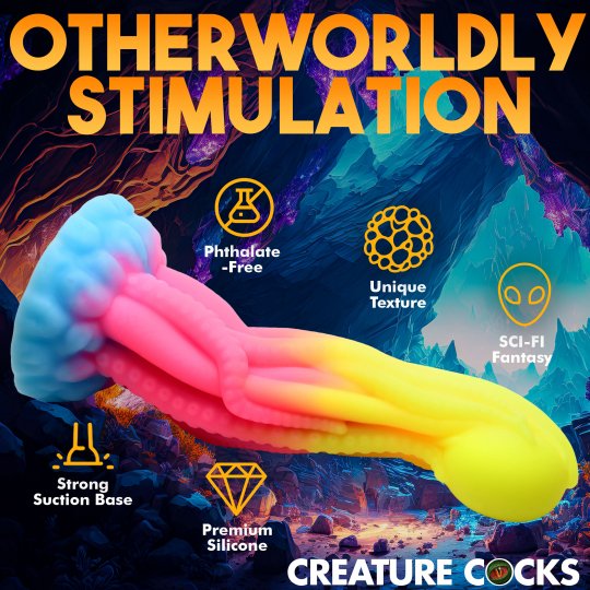 Creature Cocks - Tenta-Glow Glow-In-The-Dark Silicone Dildo