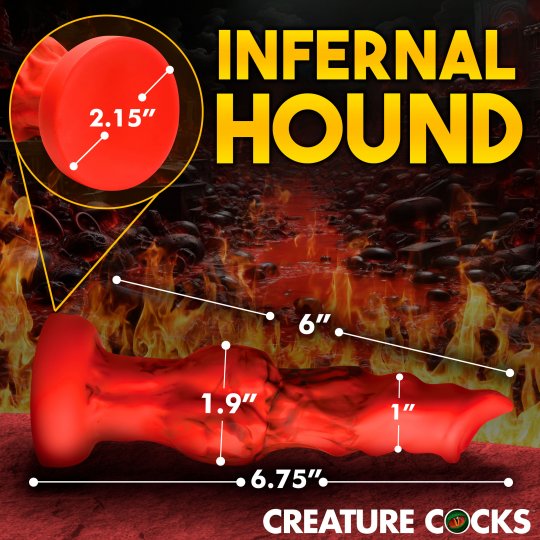 Creature Cocks - Fire Hound Silicone Dildo - Small