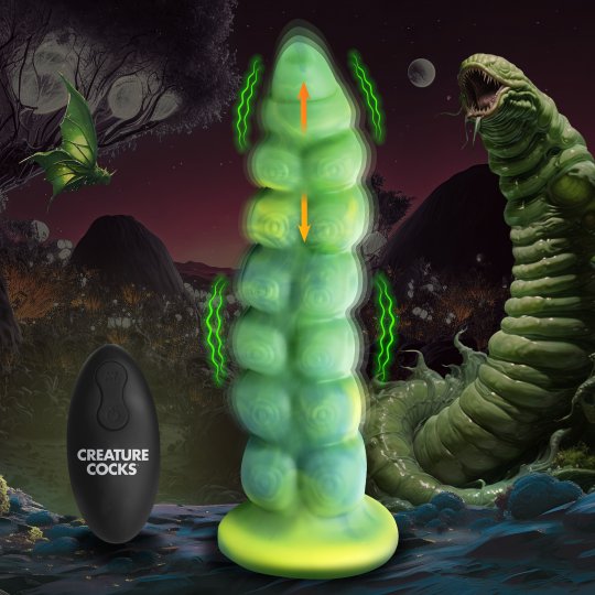 Creature Cocka - Squirmer Thrusting and Vibrating Silicone Dildo