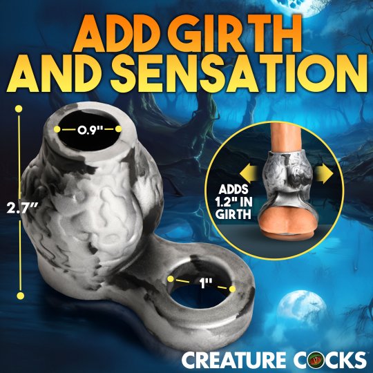 Creature Cocks - Night Prowler Silicone Girth Enhancer with Ball Strap