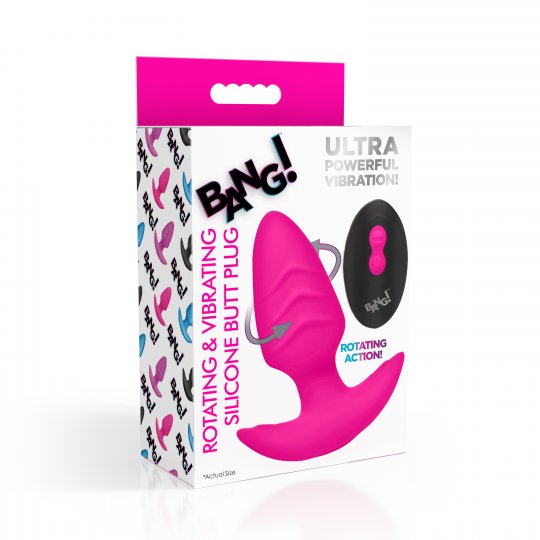 Bang! Rotating and Vibrating Silicone Butt Plug