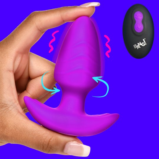 Bang! Rotating and Vibrating Silicone Butt Plug