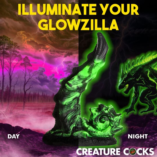 Creature Cocks - Glowzilla Glow-In-The-Dark Silicone Dildo