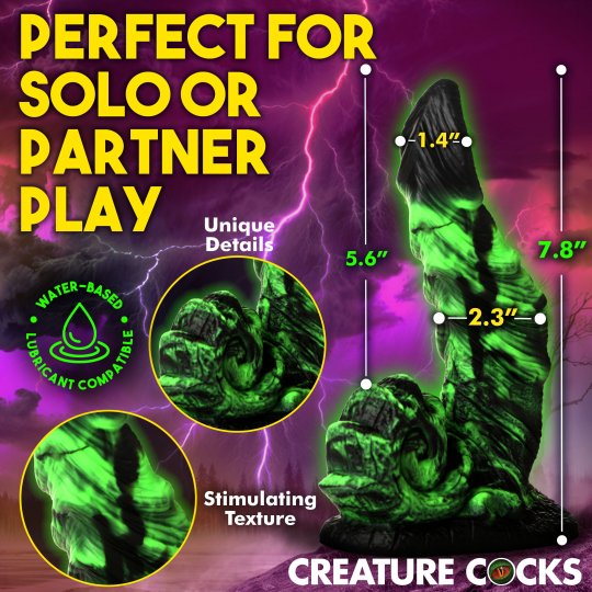 Creature Cocks - Glowzilla Glow-In-The-Dark Silicone Dildo