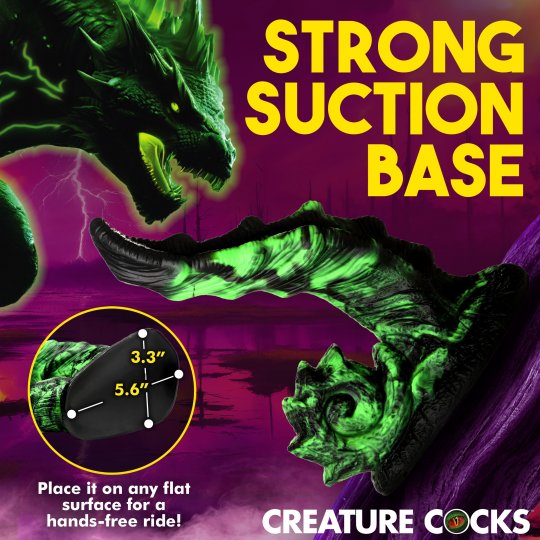 Creature Cocks - Glowzilla Glow-In-The-Dark Silicone Dildo