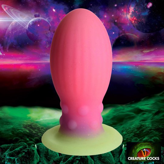 Creature Cocks - Xeno Egg - Glow in the Dark Silicone Egg - Large