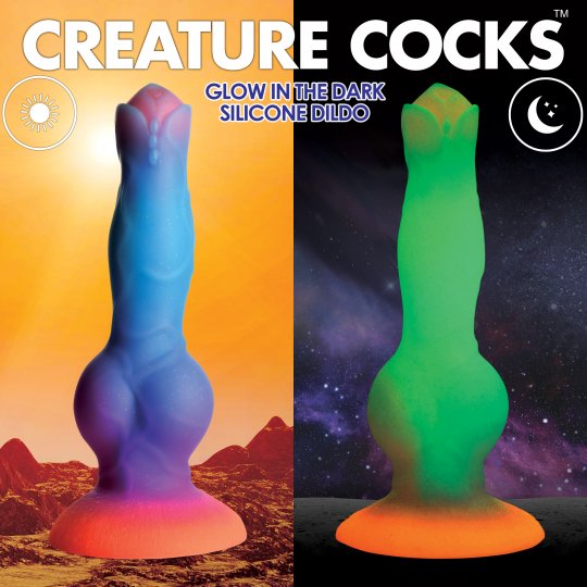 Creature Cocks - Space Cock Glow-in-the-Dark Silicone Alien Dildo