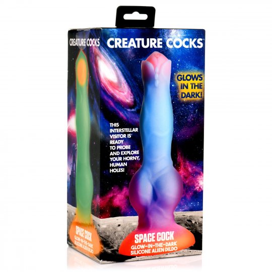 Creature Cocks - Space Cock Glow-in-the-Dark Silicone Alien Dildo