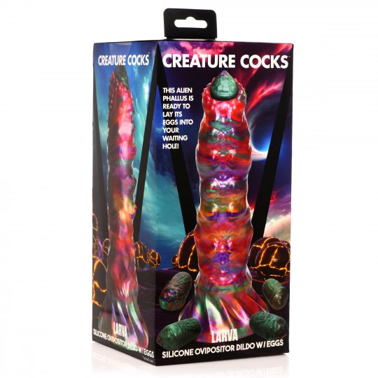 Creature Cocks - Larva Silicone Ovipositor Dildo with Eggs