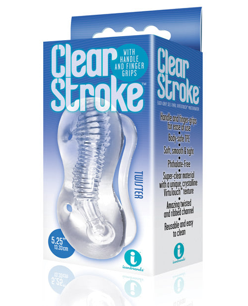 Icon Brands - The 9s Clear Stroke Twister Masturbator