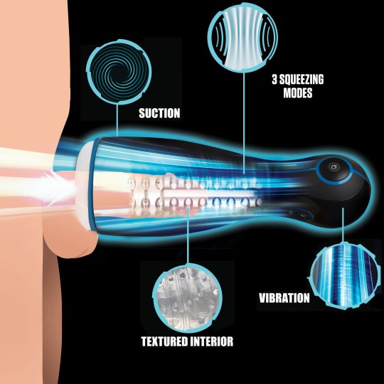 LoveBotz - The Milker Extreme 16X Sucking, Squeezing, and Vibrating Masturbator