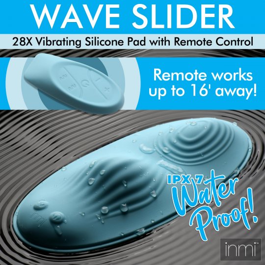 Inmi - 28X Wave Slider Vibrating Silicone Pad with Remote