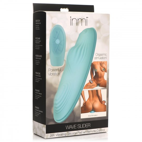 Inmi - 28X Wave Slider Vibrating Silicone Pad with Remote