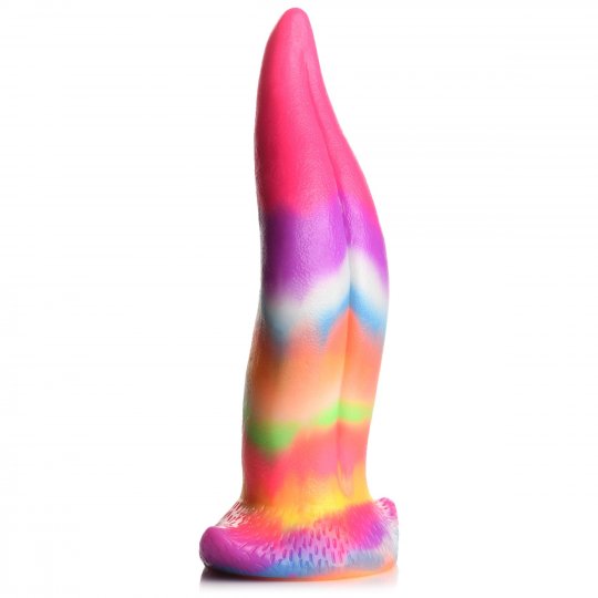 Creature Cocks - Unicorn Kiss Unicorn Tongue Glow-in-the-Dark Silicone Dildo