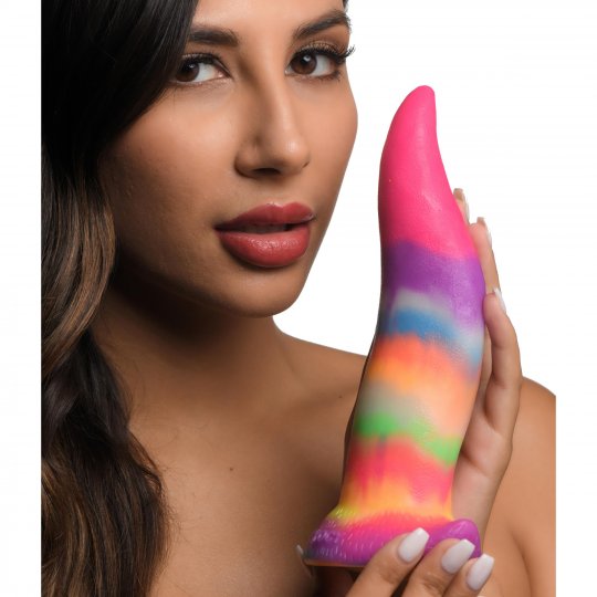 Creature Cocks - Unicorn Kiss Unicorn Tongue Glow-in-the-Dark Silicone Dildo